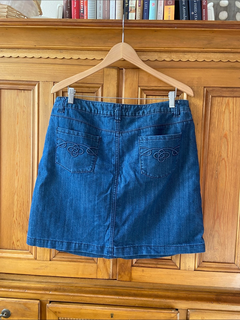 Baccini Size 14  Dark Blue Denim Mini Skirt
EUC
